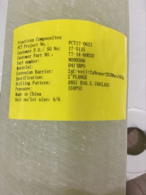 150F غسيل مقيّم FRP فلانج EPDM غسيل الألياف المُعزّزة فلانج