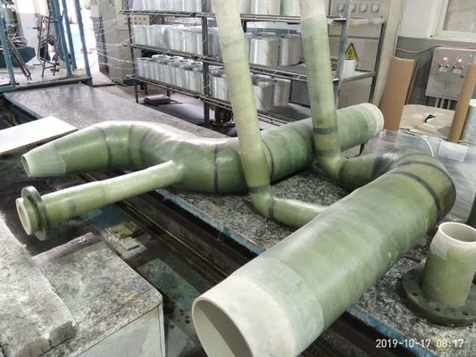 ضغط 50PSI-150PSI أنابيب FRP أنابيب الزجاج الأخضر المقوى